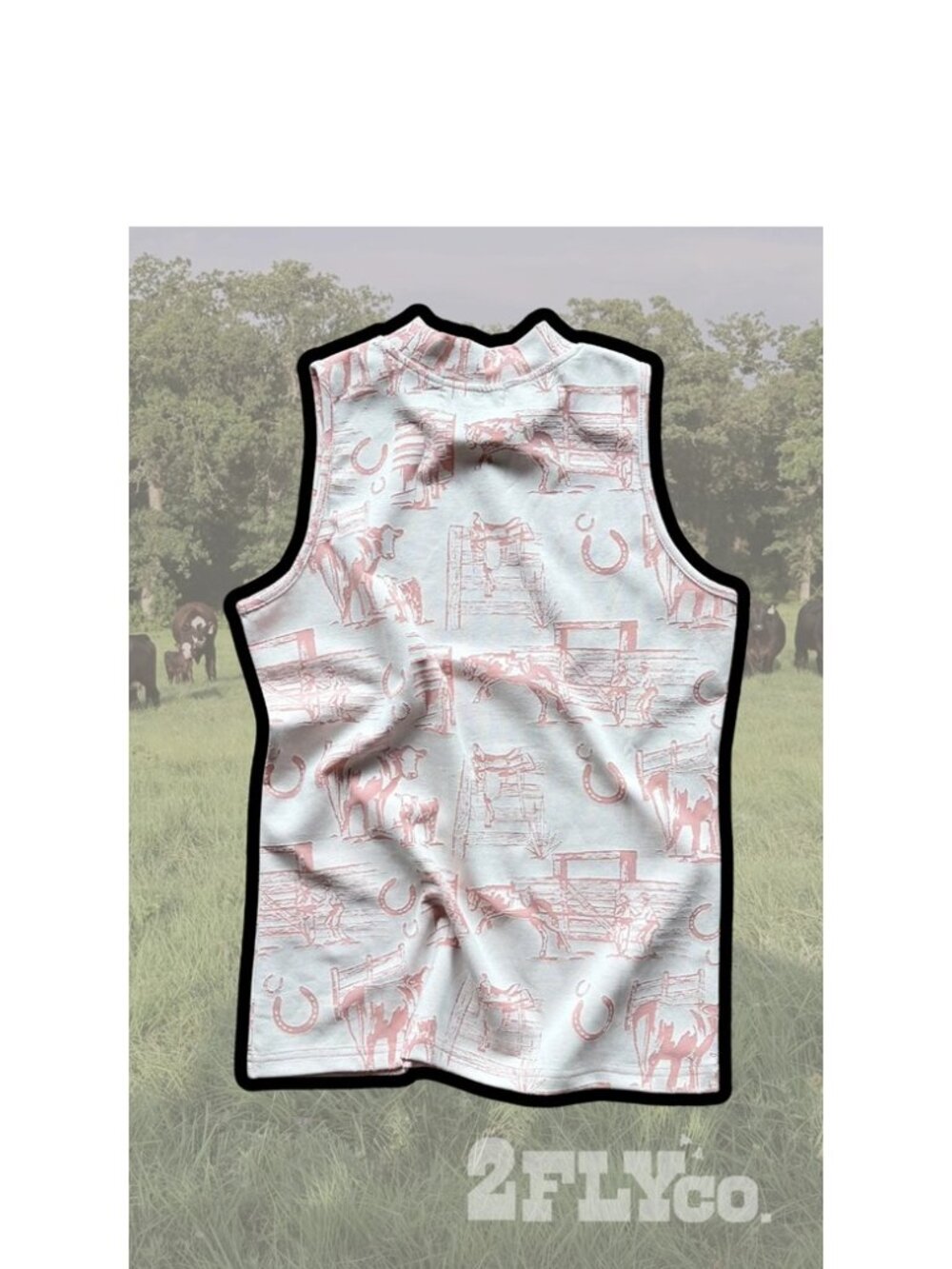 Sonora Blush Tank Western Tank Top - Picture 2 of 2
